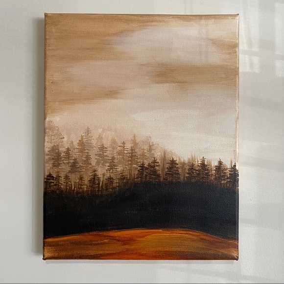 Sepia - Forest landscape acrylic painting - Picture 2 of 4